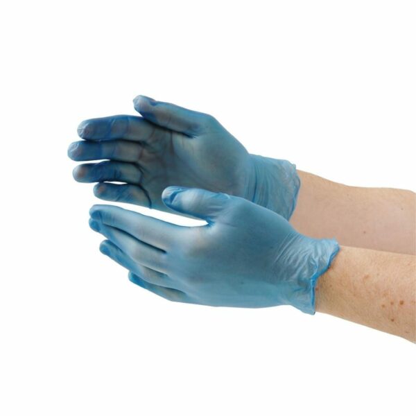 Vinyl Gloves Blue Powdered